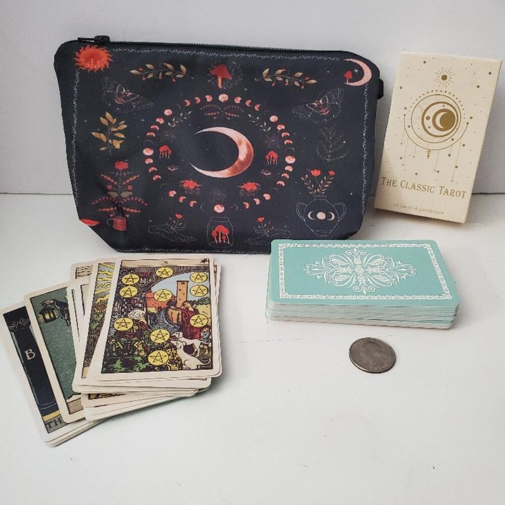 Witchy Bundle of Tarot Cards and a Little Bag - Picture 3 of 13